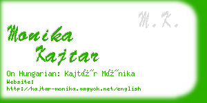 monika kajtar business card